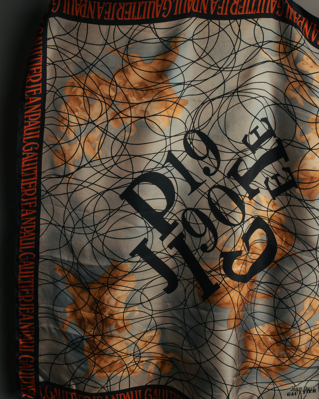 “Jean Paul Gaultier” 90’s-00’s Graphic logo scarf