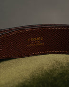 "Hermès" Vintage grained leather belt