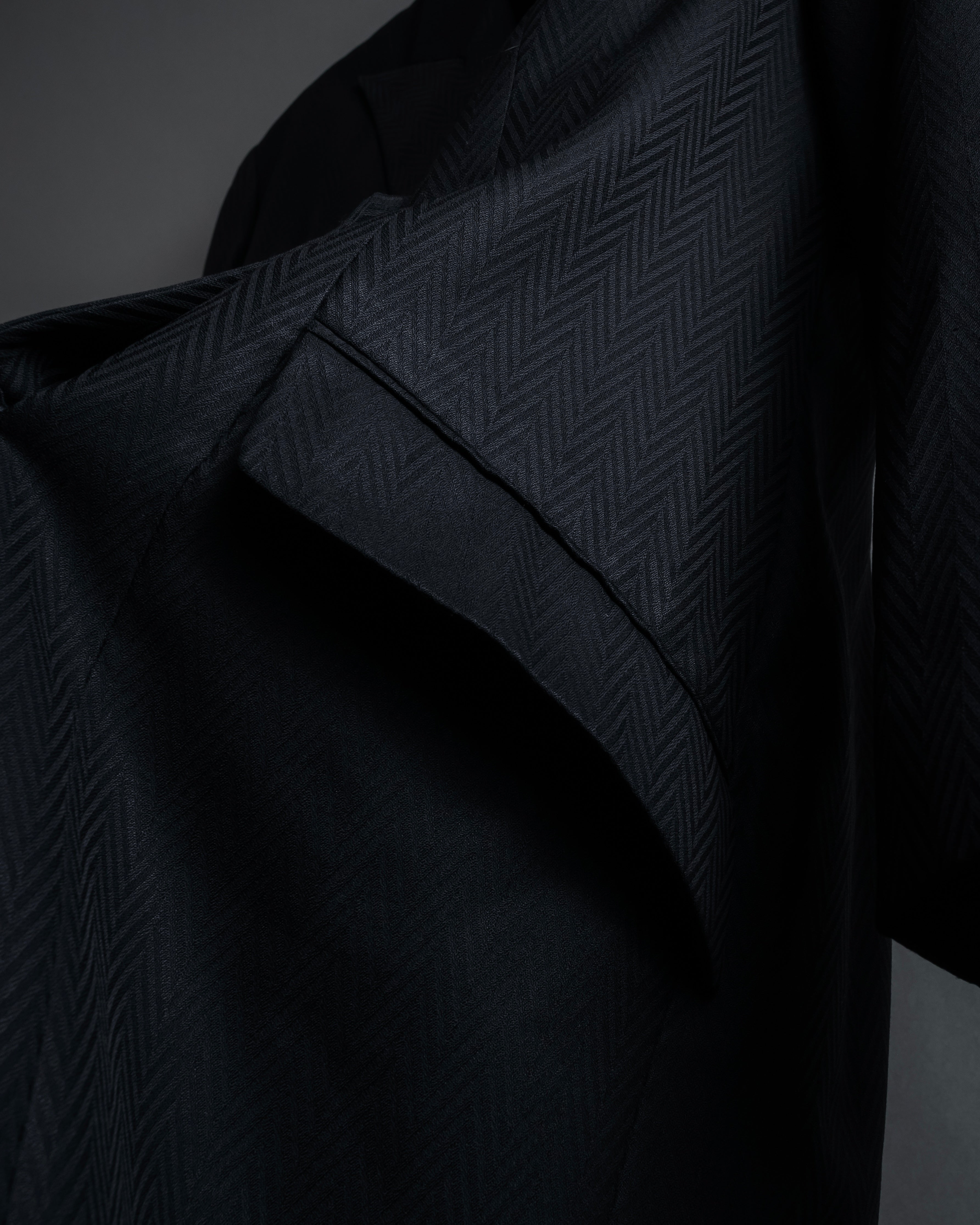 “Christian Dior” 90’s sculpted herringbone chester coat