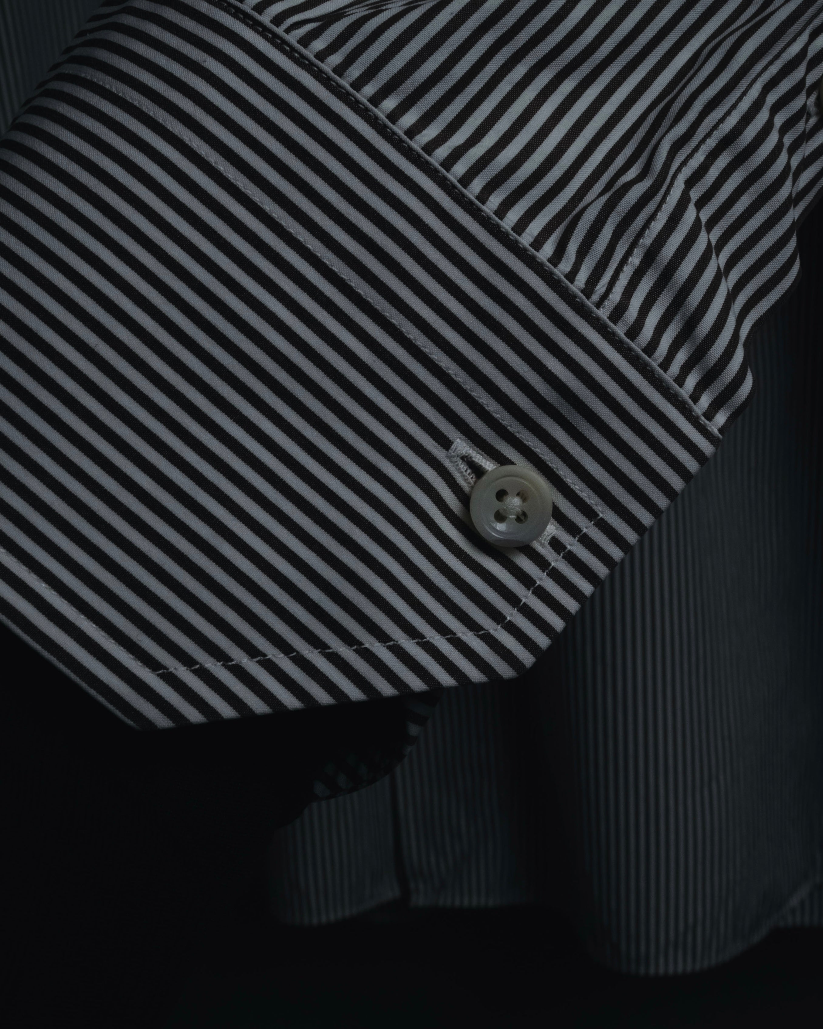 "Ermenegildo Zegna" 2010’s mother-of-pearl button london stripe shirt