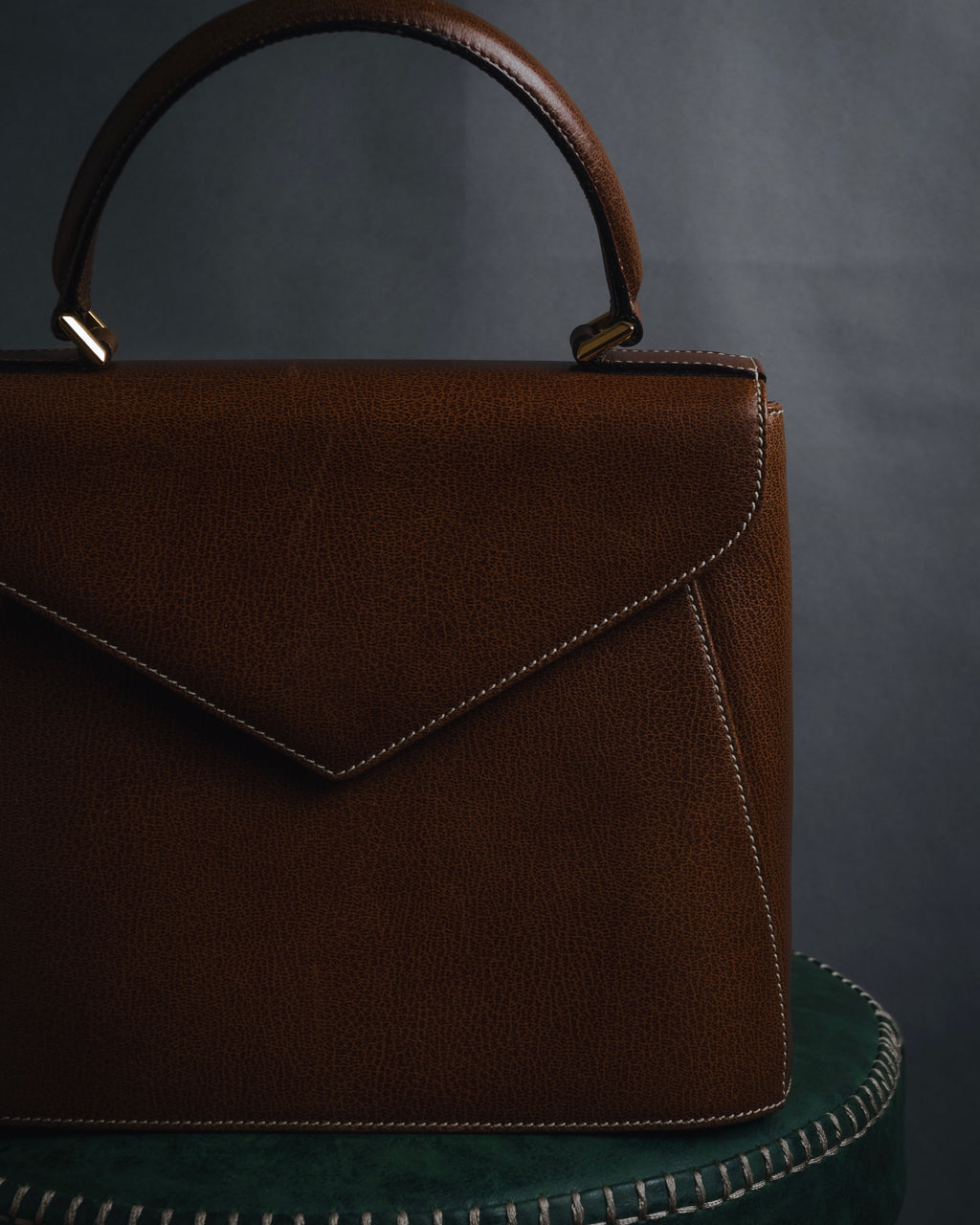 "Salvatore Ferragamo" 90’s structured top-handle leather bag