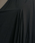 "Rick Owens Lilies" 10's-12's Vintage asymmetrical drape jersey midi skirt