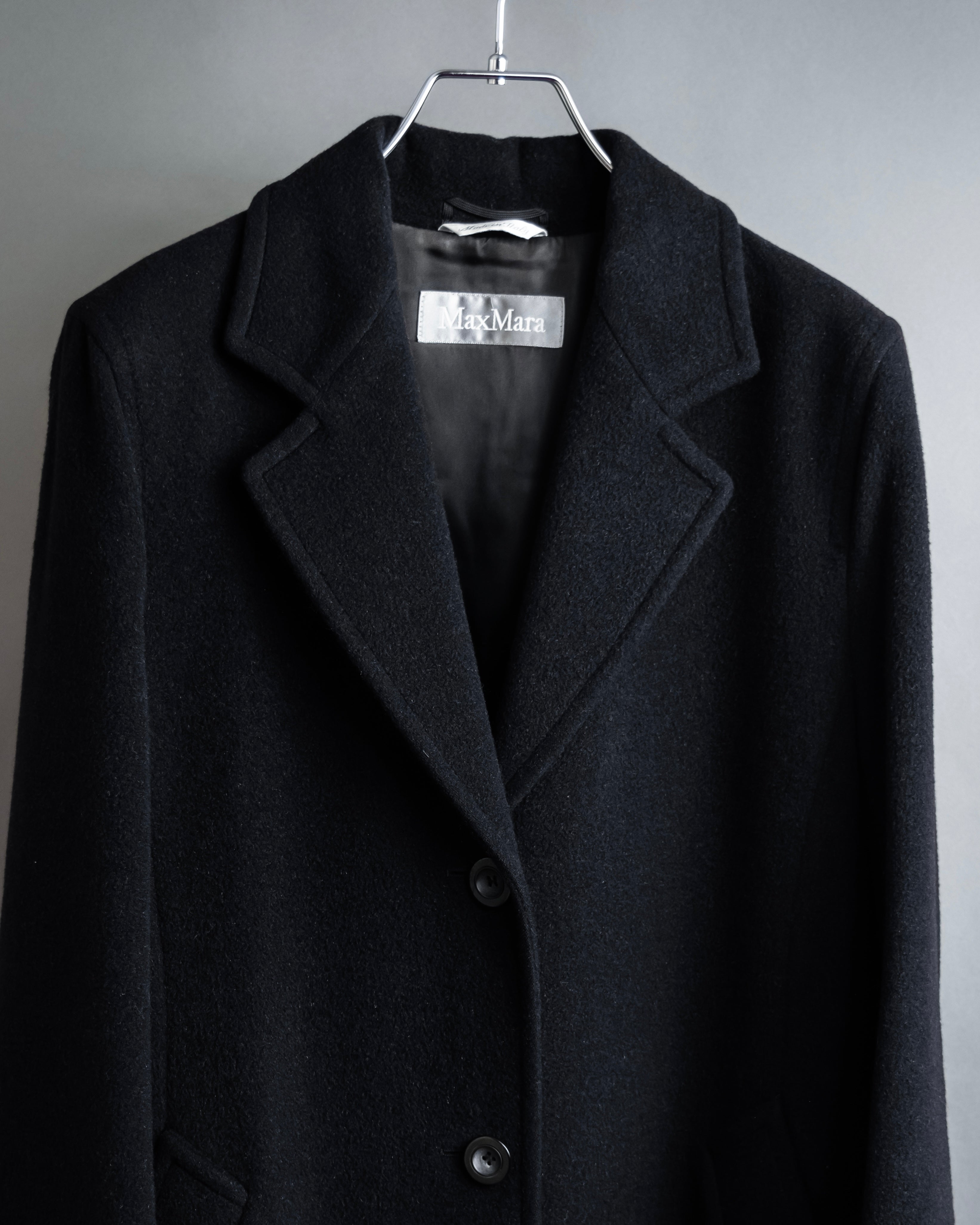 "Max Mara" Silver tag straight line shaped chester coat