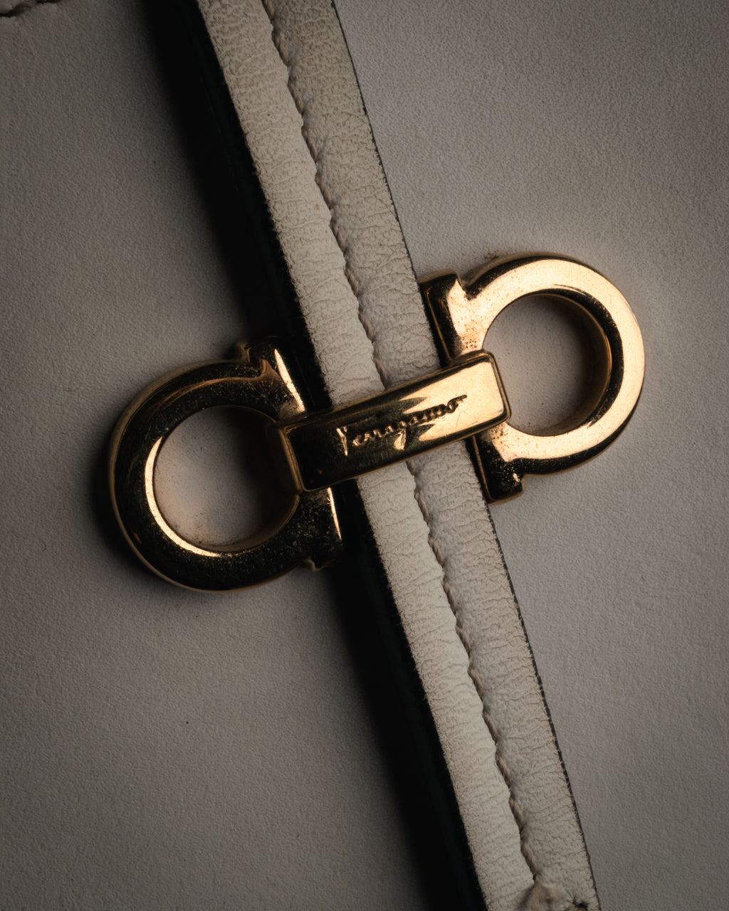 “Salvatore Ferragamo” 2010’s canvas and leather gancini tote bag