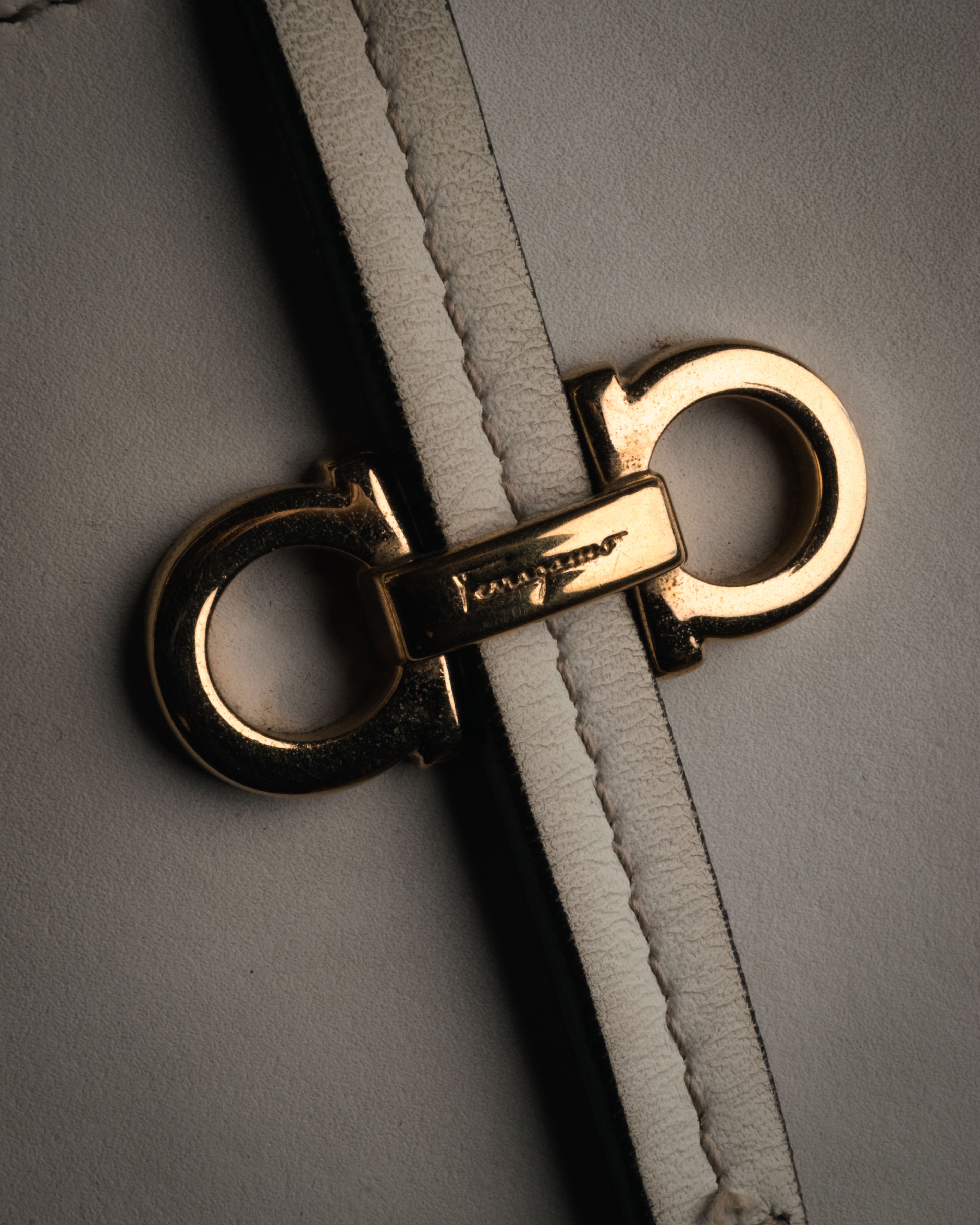 “Salvatore Ferragamo” 2010’s canvas and leather gancini tote bag