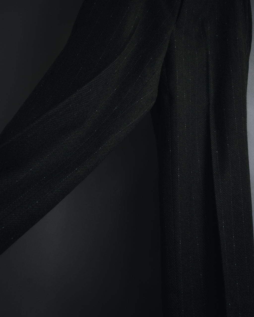 "Yves Saint Laurent diffusion hommes" 80’s-90’s structured glitter pinstripe wool suit set-up