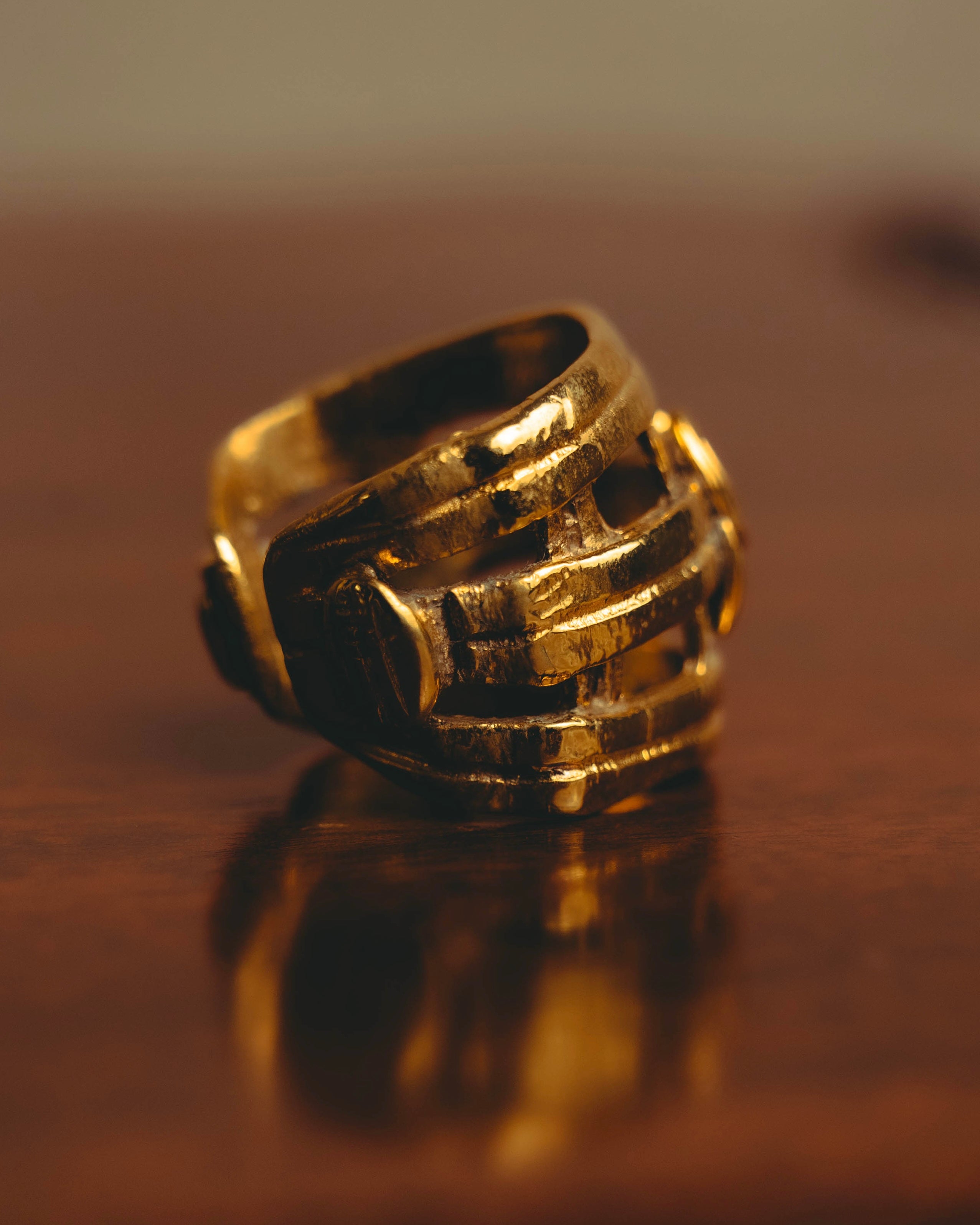 -SPECIAL- “CHANEL” 1996 Spring Collection Lattice CC wide band ring