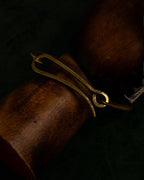 "STUDEBAKER" S-hook curved design gold brass bracelet