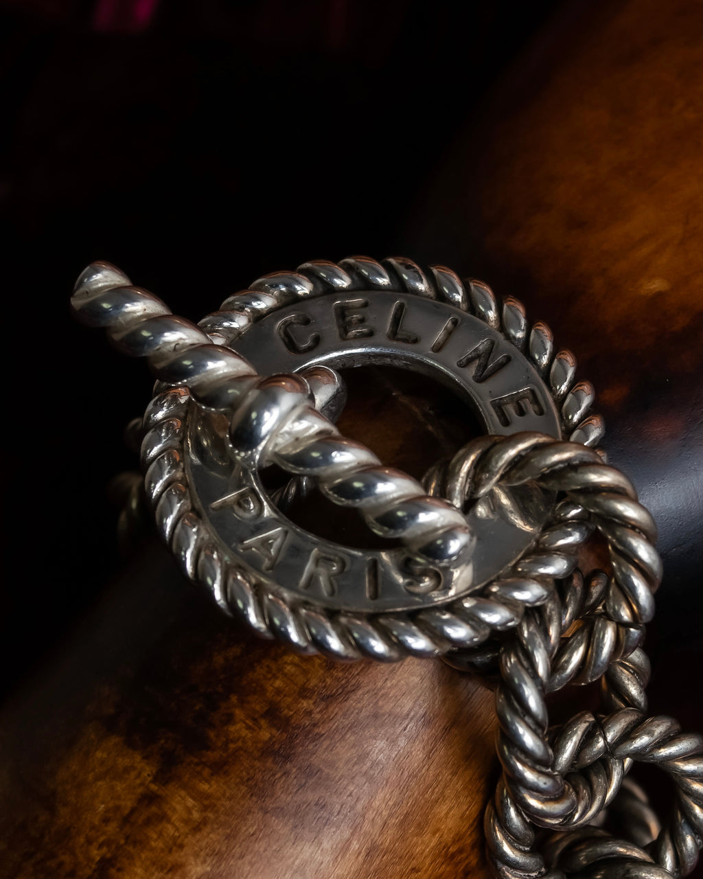 "CELINE" Rope twist design silver bracelet