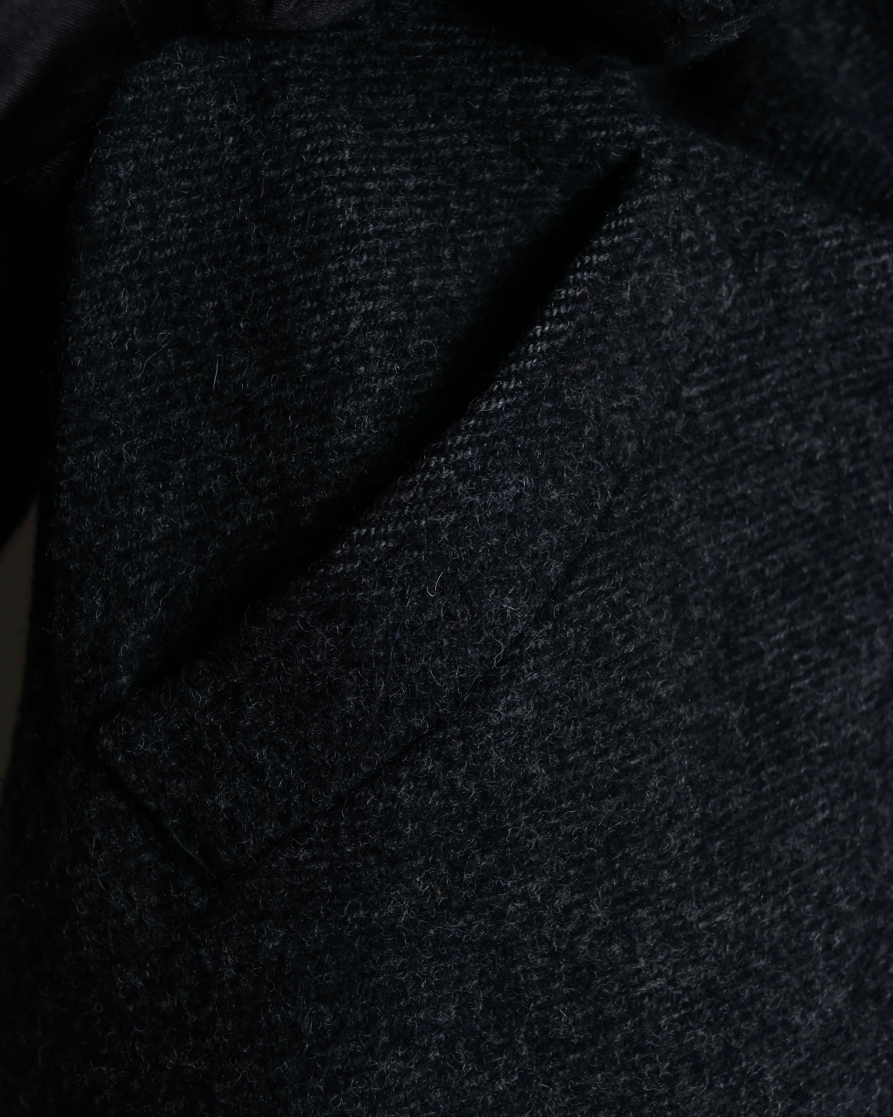 "Vintage fur collar chester coat"