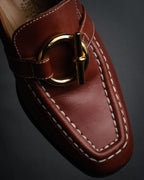 “HERMES” 90’s-00’s Chaine d’ancre hardware loafers