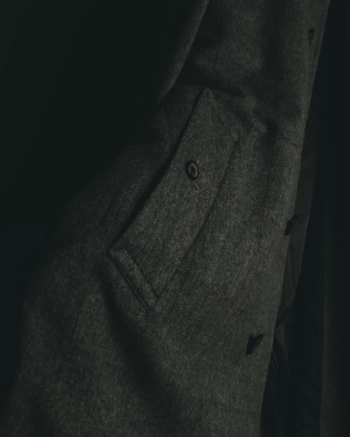 “Burberrys” 80’s Bedford wool balmacaan coat