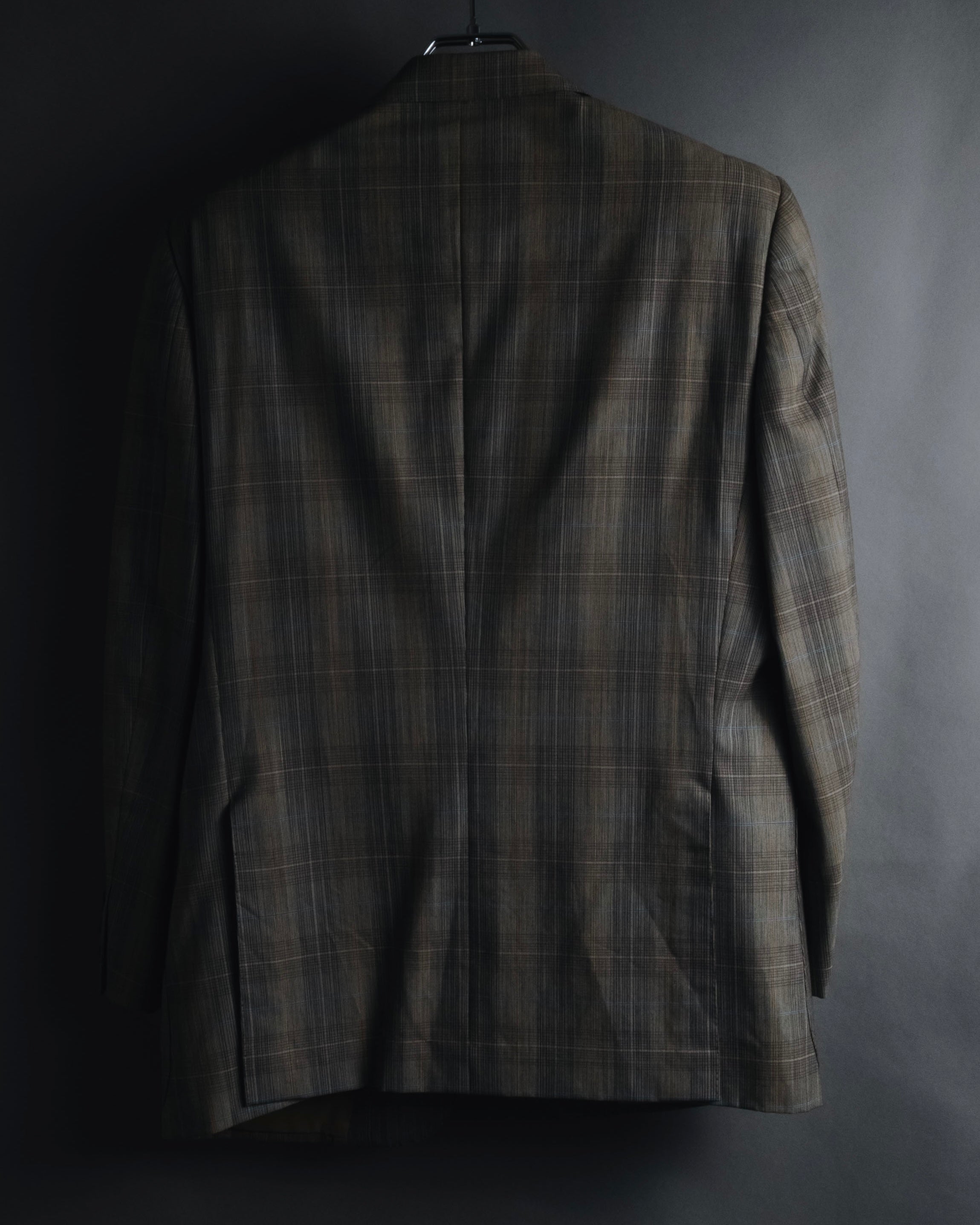 "BALENCIAGA" Windowpane checked tailored blazer