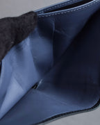 "LOEWE" Logo engraved bi-fold leather wallet