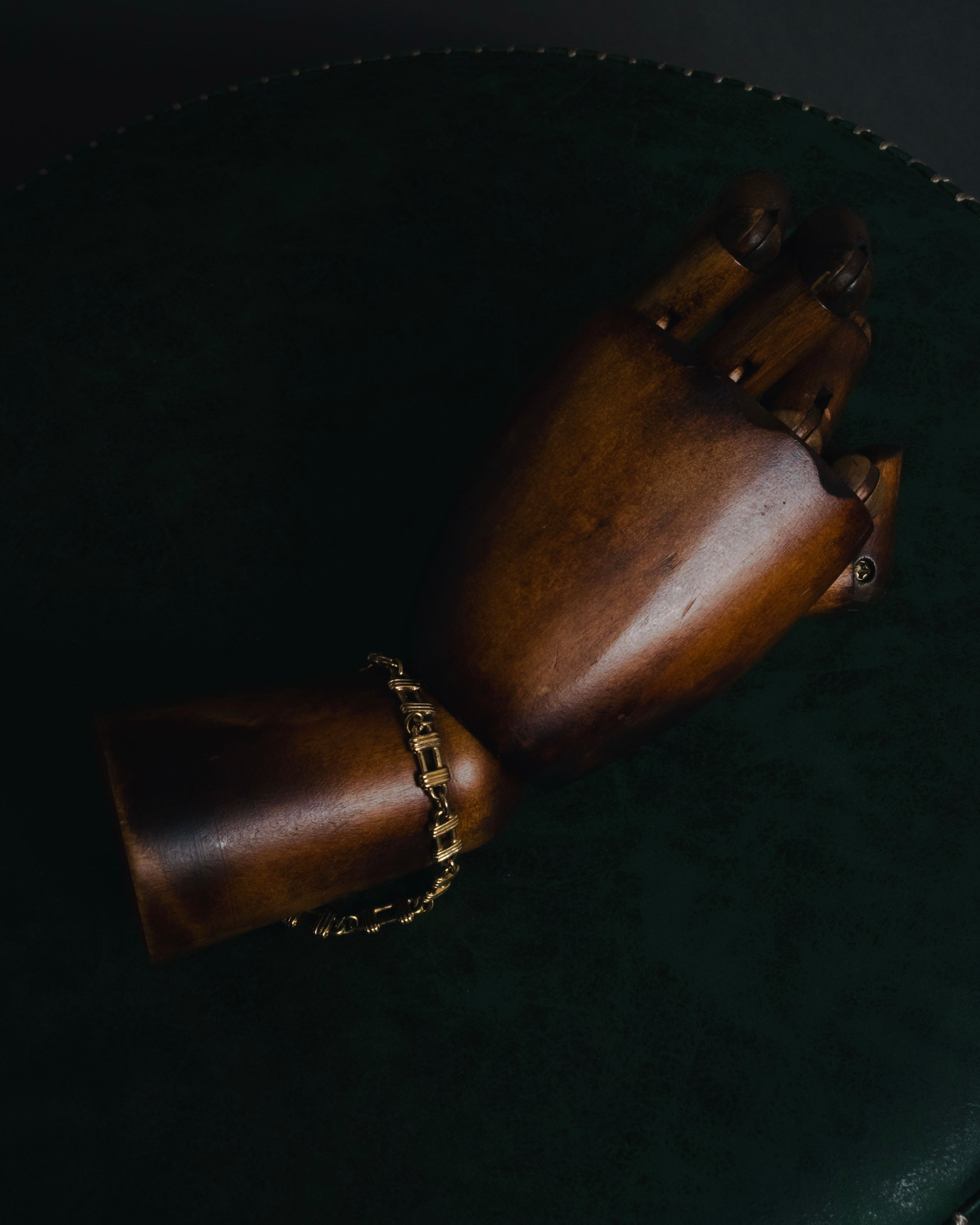 "Christian Dior" Architectural gold tone link bracelet