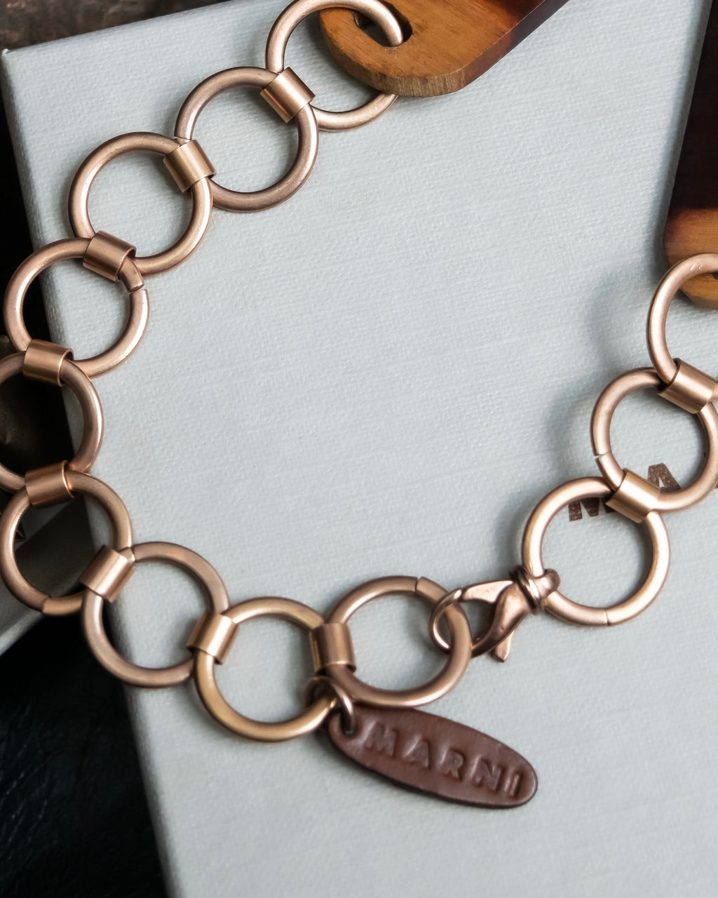 "MARNI" Large tree and chain combination necklace