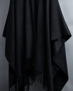 "BALENCIAGA" Fringe design open front cape