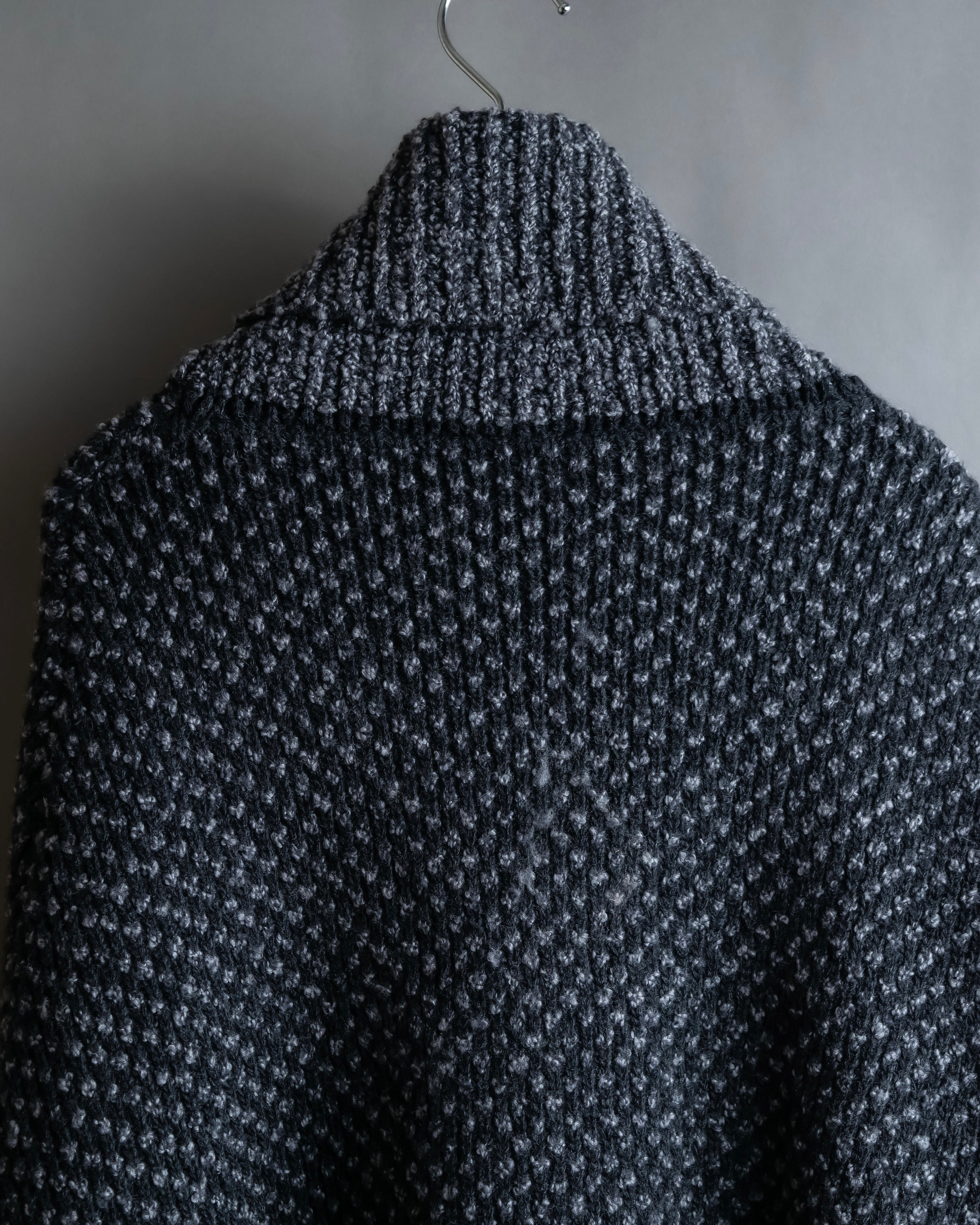 "DOLCE & GABBANA" Poncho silhouette waffle knit pullover