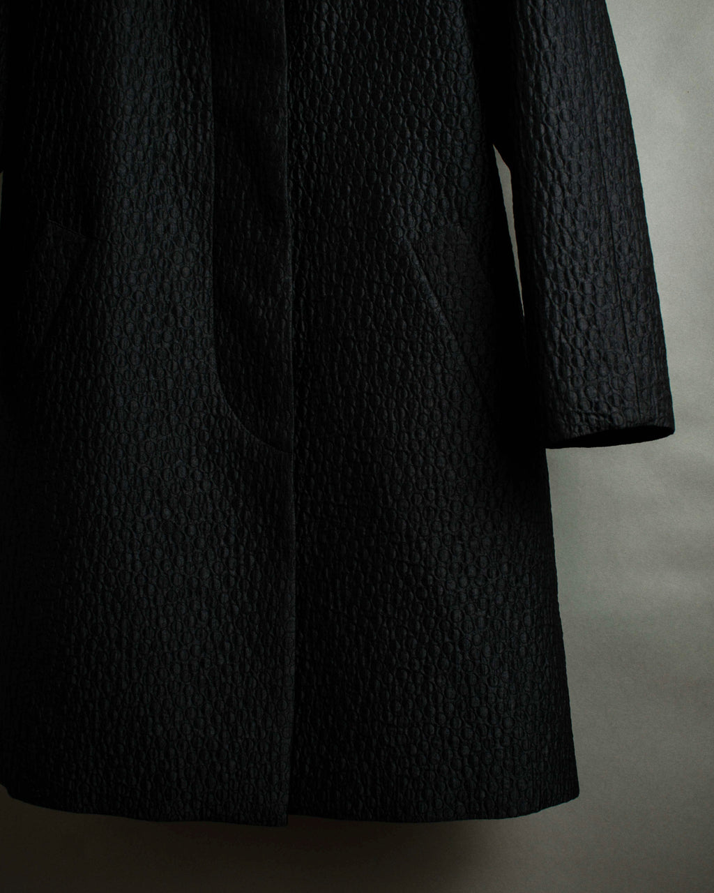 "DRIES VAN NOTTEN" Relief  jaguard uneven design chester coat