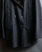"tricot COMME des GARCONS" 
Double-breasted reversible fur tailored coat