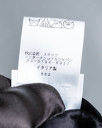 "MM6" Synthetic Leather Cut-Out Design Shorts