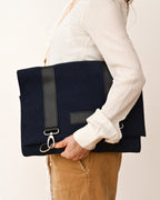 Christian Dior/ Felt Travel Organizer Clutch Bag Navy