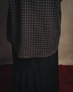 -SPECIAL- “HERMES” 90’s-00’s Windowpane checked sellier button shirt