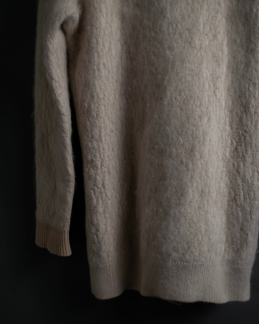 "Chloe" Angora mix standing up long cardigan