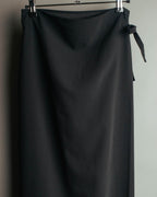 “JIL SANDER” 90’s-00’s Side tie wool wrap skirt