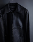 "Weekend Max Mara" Minimalist design center zip-up leather jacket