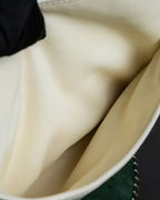 "Christian Dior" Metal ring leather combination design bag