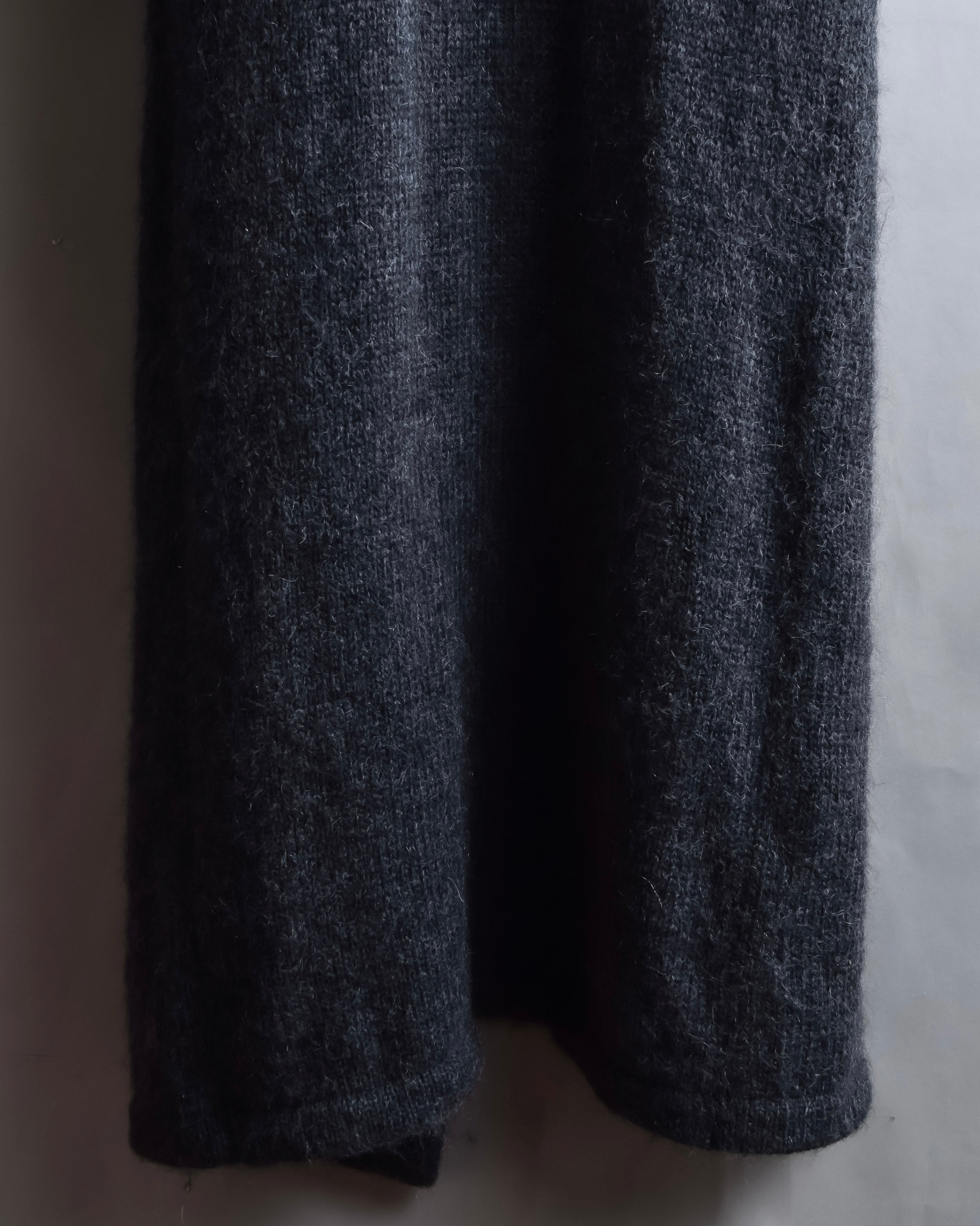 "Y's" 17AW Brushed wool super long knit cardigan