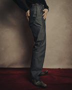 -SPECIAL- “HERMÈS” 1998-00’s Leather trimmed tailored trousers