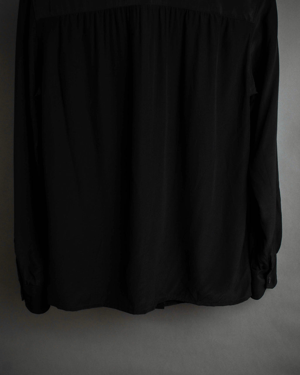 "CELINE" Triomphe embroidered design silk shirt