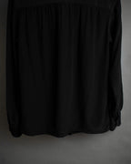 "CELINE" Triomphe embroidered design silk shirt