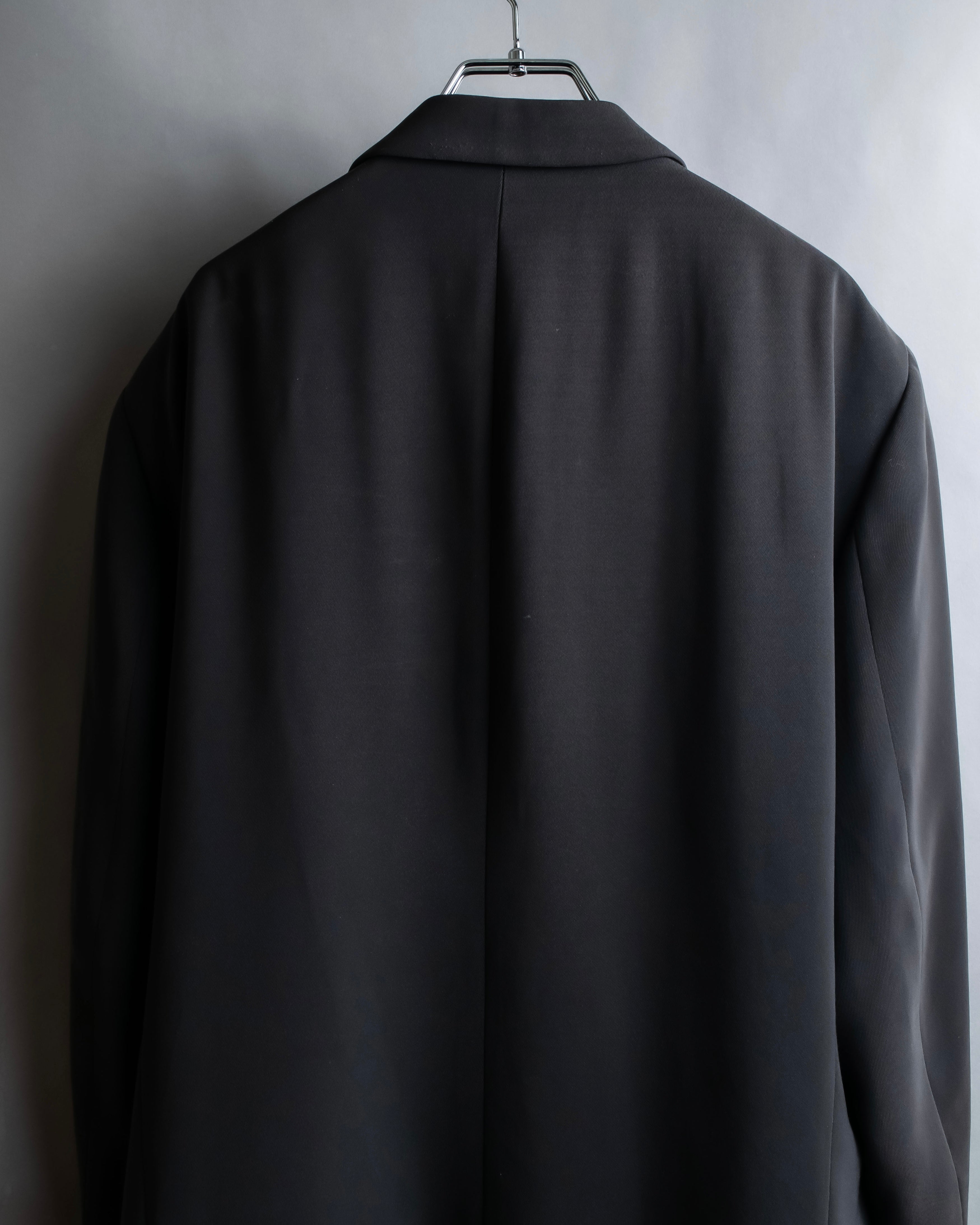 "TOSSARI" Shiny hidden zipper design tailored jacket