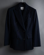 "CELINE" 90’s Sculpted double-breasted peak lapel tailored jacket