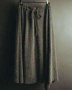 “Y’s” 09SS  Textured jersey drawstring long skirt