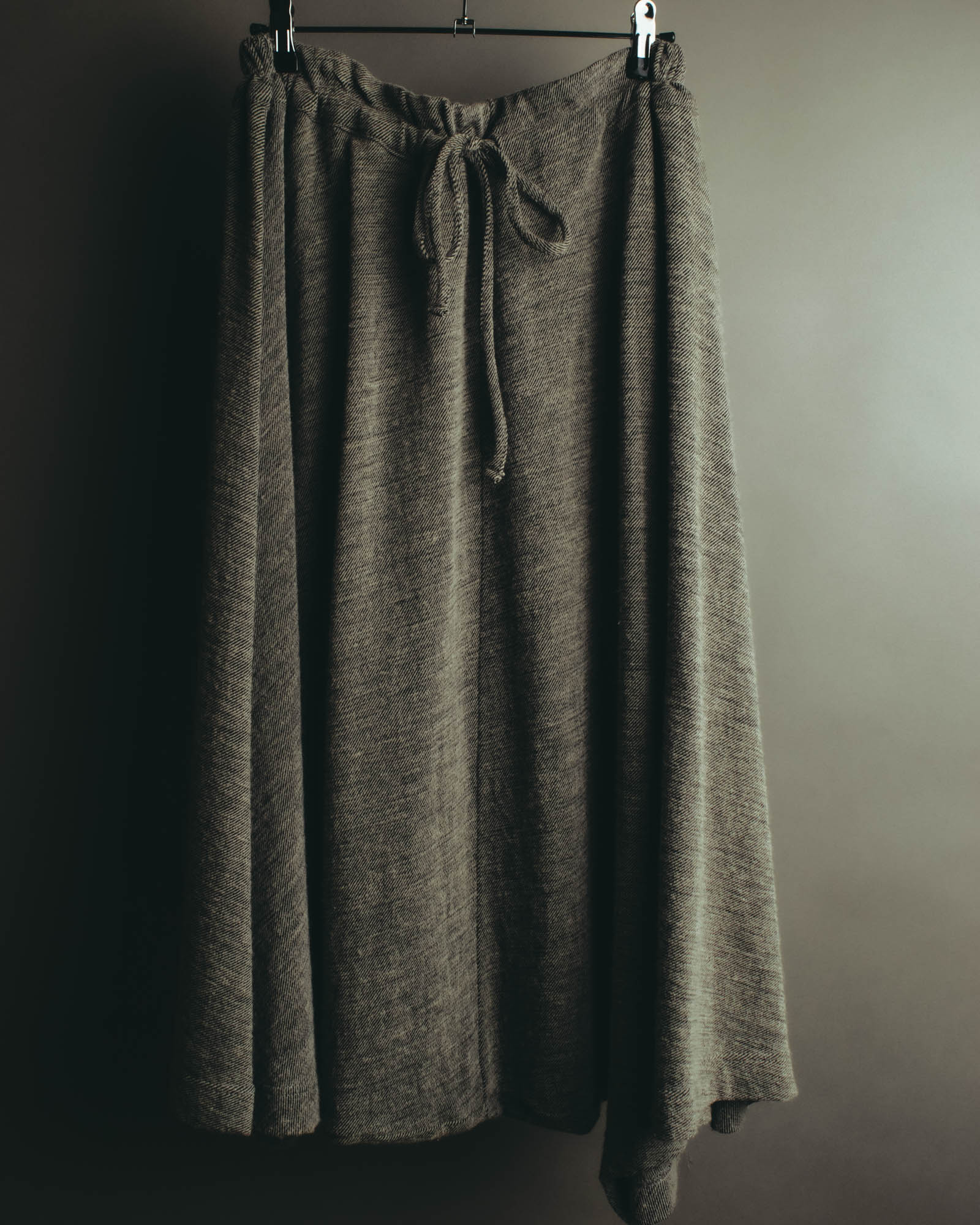 “Y’s” 09SS  Textured jersey drawstring long skirt