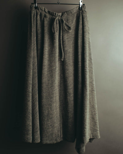 “Y’s” 09SS  Textured jersey drawstring long skirt