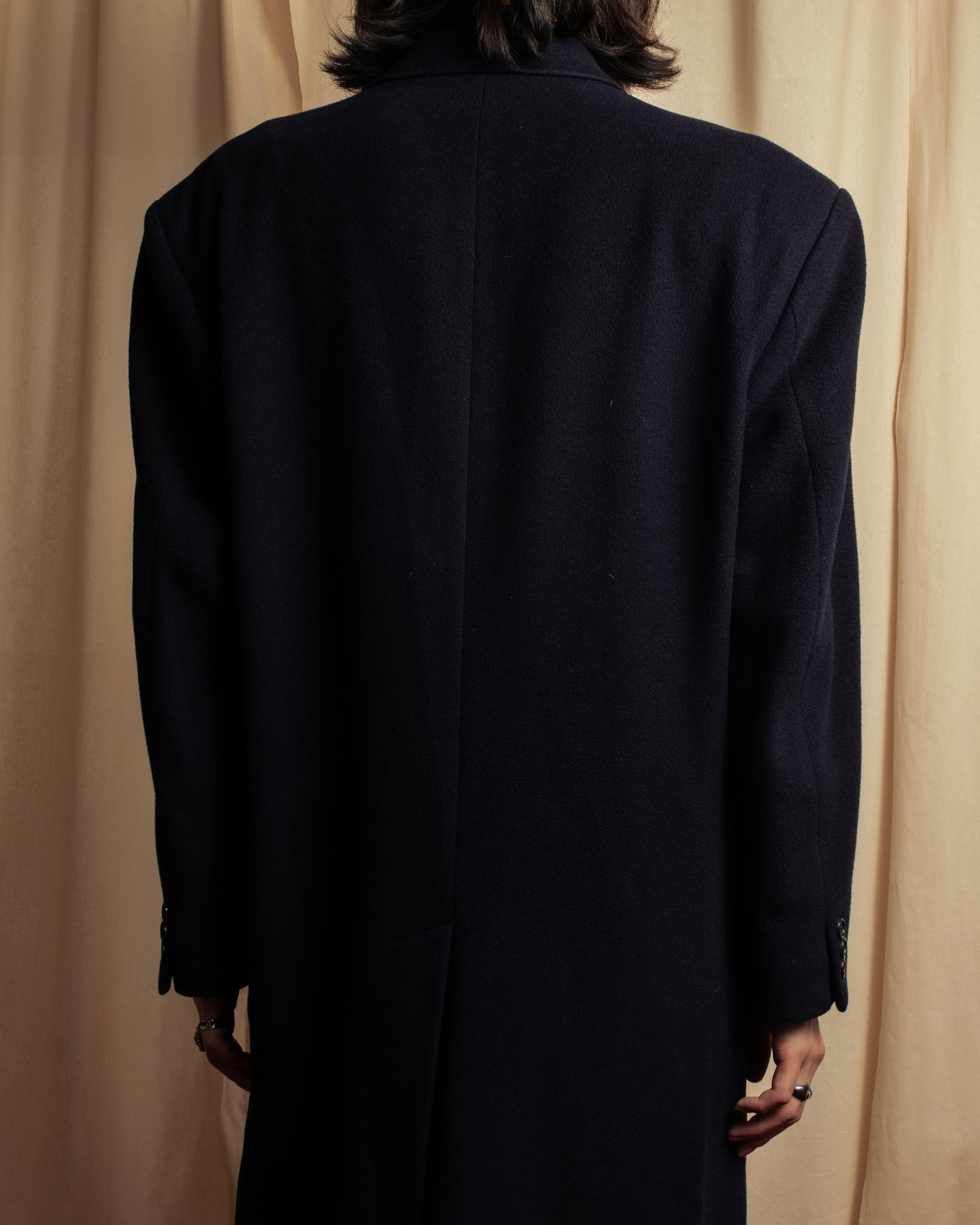-SPECIAL- "BURBERRYS" 1980-1990's 
Classically tailored oversized 100% cashmere chester coat
