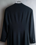 "HERMES" Ribbon scarf detail shaped coat