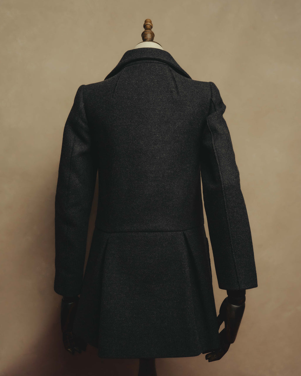 “miu miu” 00’s-10’s Wool angora leather buckle coat