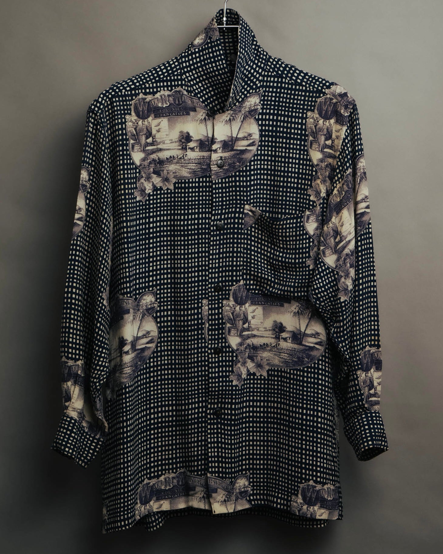 –SPECIAL– “Christian Dior” 80’s-90’s archival toile print shirt