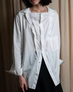 "YOHJI YAMAMOTO" 12SS Folded front panel cotton shirt