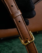 "Valentino Garavani" Leather combination design gold parts shoulder bag