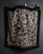 "HERMES" 80's Carré 90 Les Champignons II silk scarf