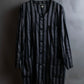 "Vintage thick-pitch stripe round neck jacket"