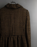 "RED VALENTINO" Ruffled frill detail tweed coat