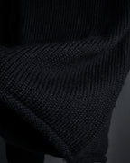 "Y’s" 17AW textured turtleneck knit sweater
